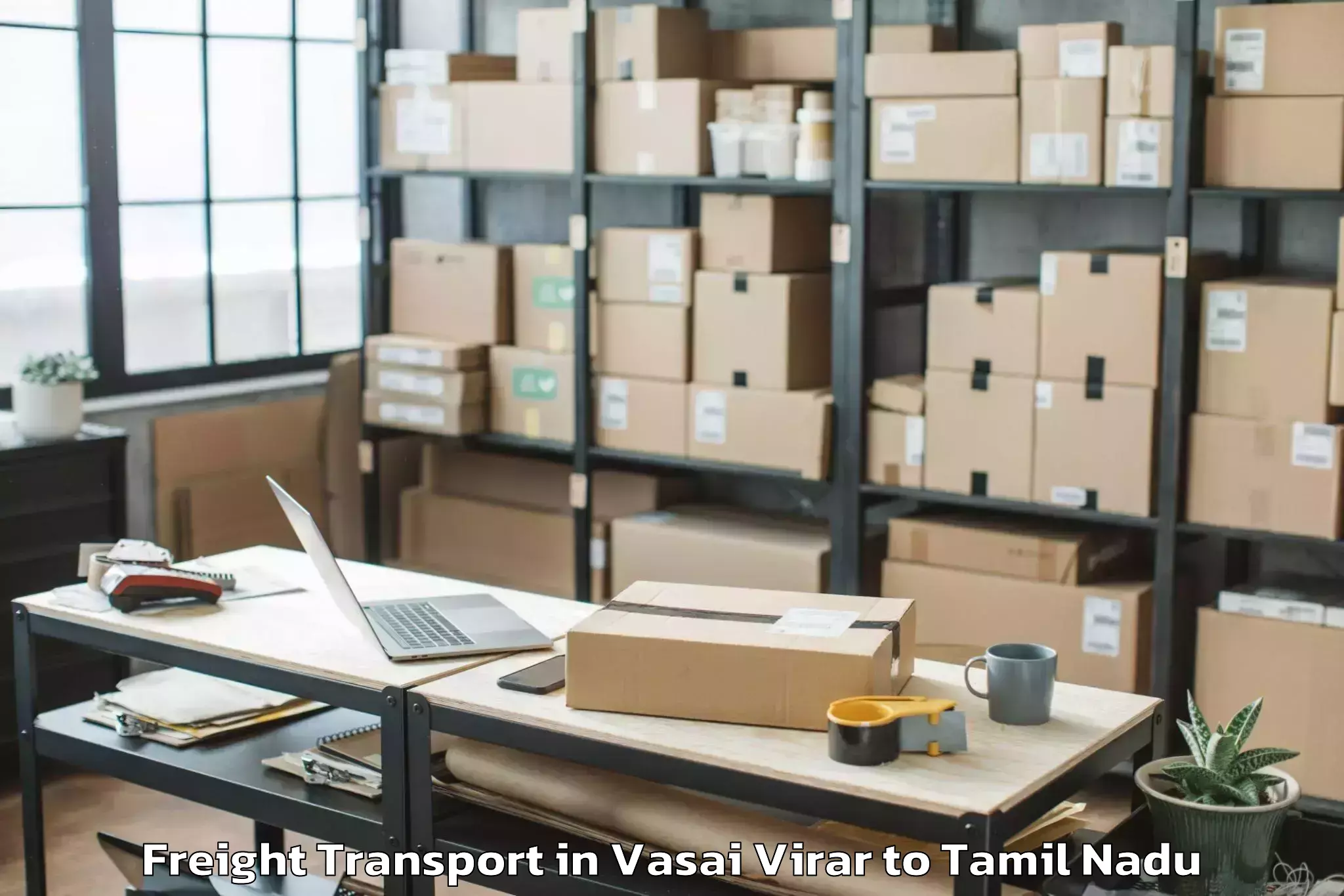 Top Vasai Virar to Vels University Chennai Freight Transport Available